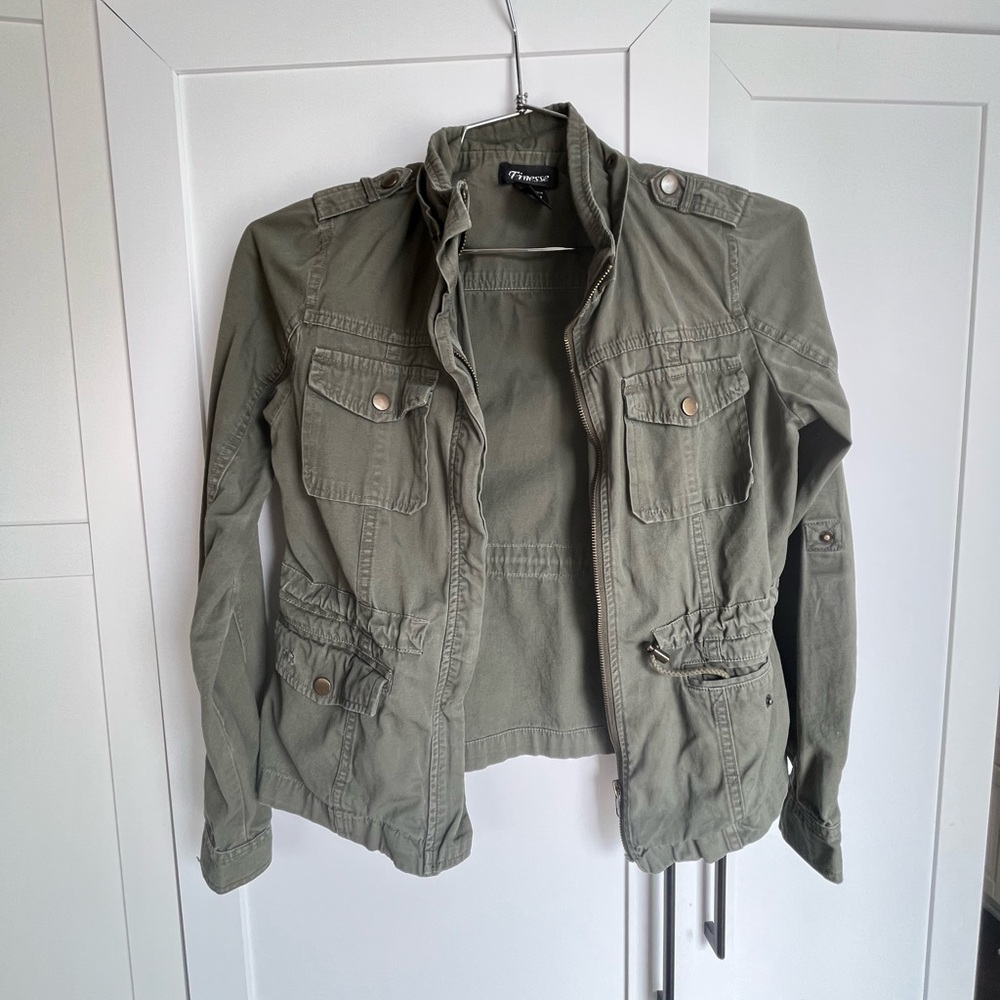 Women's Green Military Jacket sz small